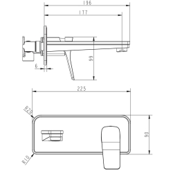 Змішувач для раковини Devit Up 8101X120 хром