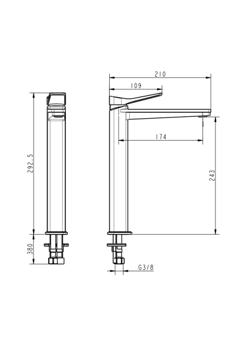 Смеситель для раковины Devit UP 81X11120B черный матовый