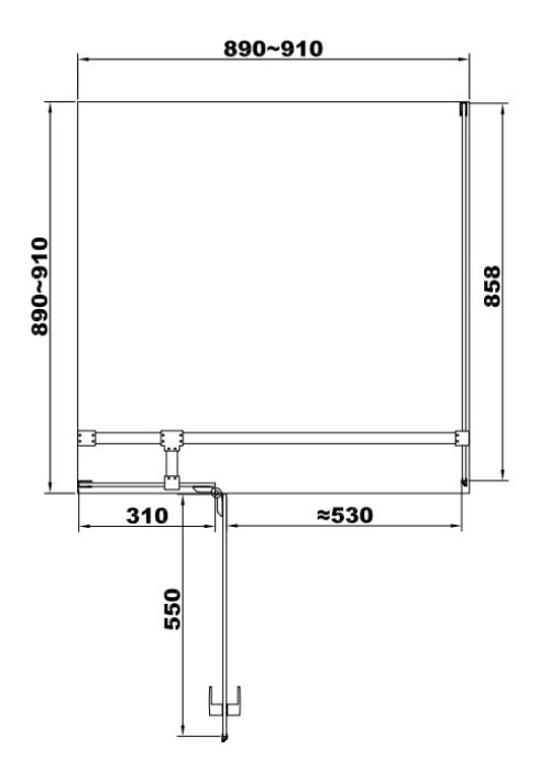 Душевая кабина Devit UP 90x90 FEN2110BL, левая, стекло прозрачное, профиль - черный матовый