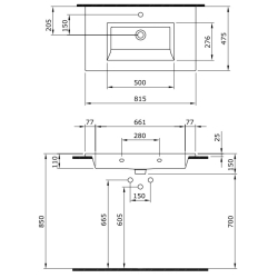 Тумба з умивальником Devit Laguna 80 антрацит 0021110A