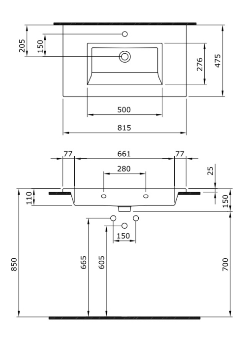 Тумба з умивальником Devit Laguna 80 антрацит 0021110A