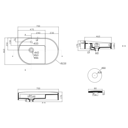 Раковина Devit Laguna 1010110