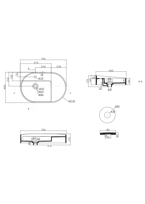 Раковина Devit Laguna 1010110