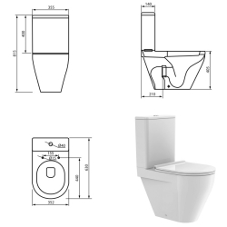 Унітаз-компакт Devit Laguna Clean Pro із сидінням Soft Close дюропласт 3010110