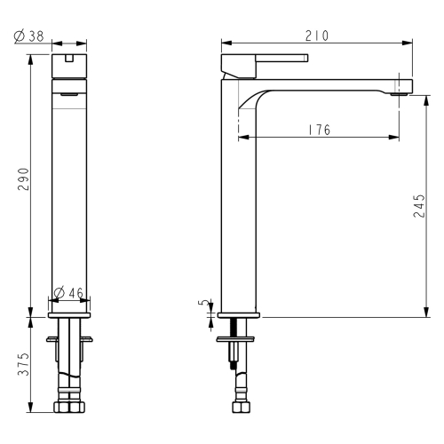 Смеситель для раковины Devit Laguna 84X11110