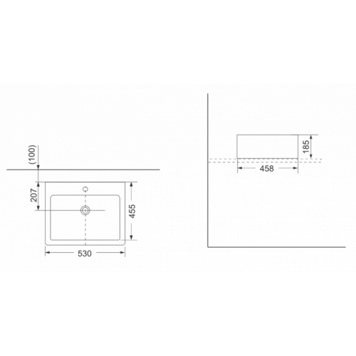 Раковина Devit Quadra 1510132