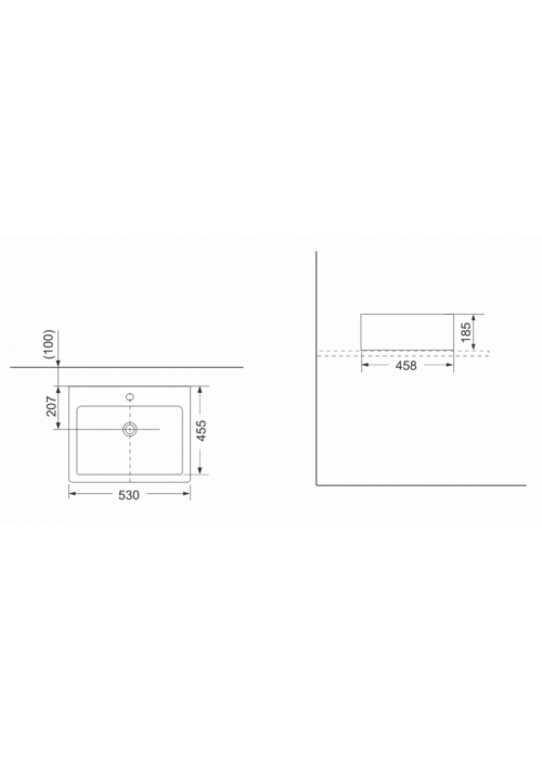 Раковина Devit Quadra 1510132