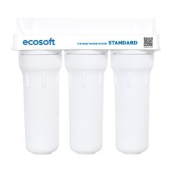 Фільтр Ecosoft Standard, потрійний, поліпропілен + 2 вугільних картриджа FMV3ECOSTD