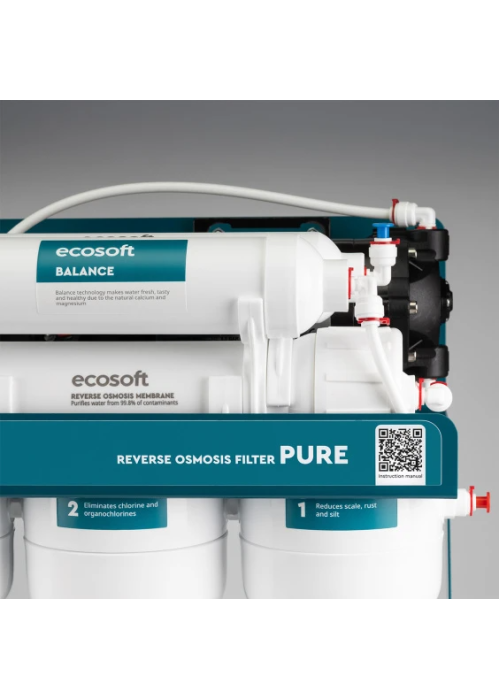 Фільтр зворотного осмосу Ecosoft P’URE BALANCE з помпою на станині (MO675MBALPSECO)