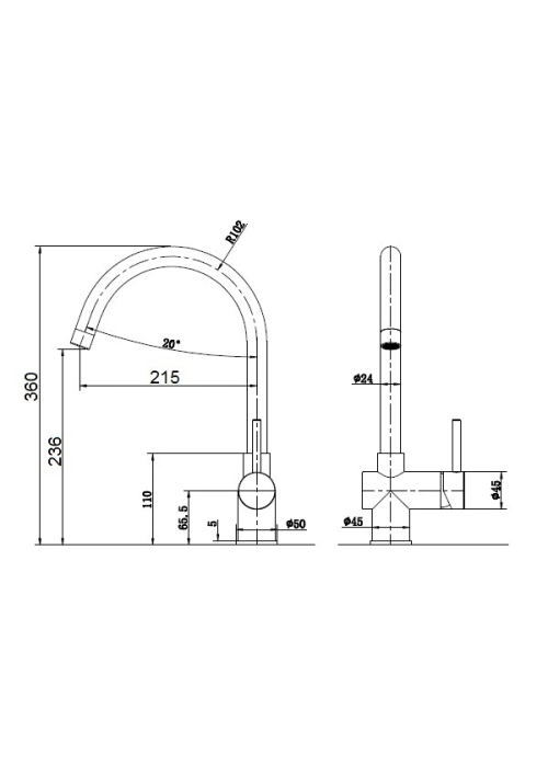 Змішувач кухонний Fabiano FKM 39 SS Cream