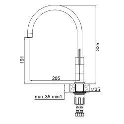 Змішувач кухонний Fabiano FKM 50 SS Beige