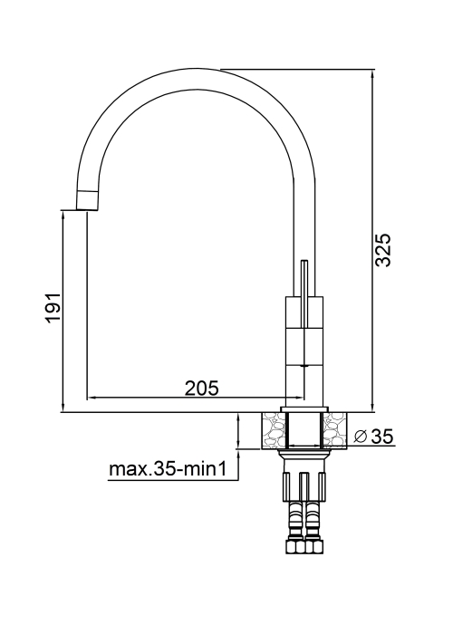 Змішувач кухонний Fabiano FKM 50 SS Cream