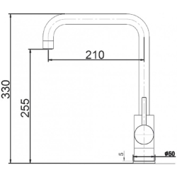 Змішувач кухонний Fabiano Simple SKF 860 ST Inox