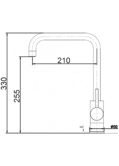 Змішувач кухонний Fabiano Simple SKF 860 ST Inox