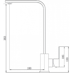 Змішувач кухонний Fabiano Simple SKF 870 ST Inox