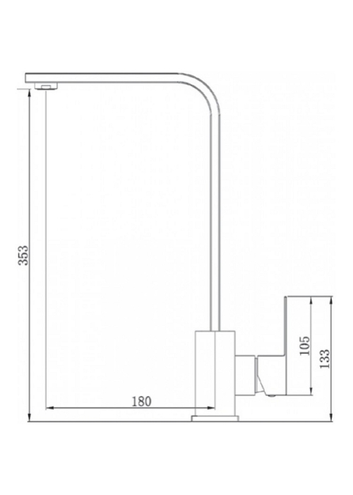 Змішувач кухонний Fabiano Simple SKF 870 ST Inox