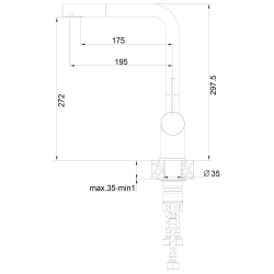 Змішувач кухонний Fabiano FKM 31.12 SS Cream