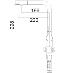 Змішувач кухонний Fabiano FKM 31.40 SS Inox