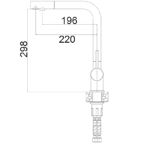 Змішувач кухонний Fabiano FKM 31.40 SS Inox