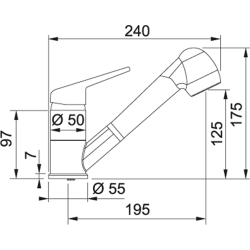 Змішувач кухонний FRANKE Novara Plus (115.0470.663) цукру