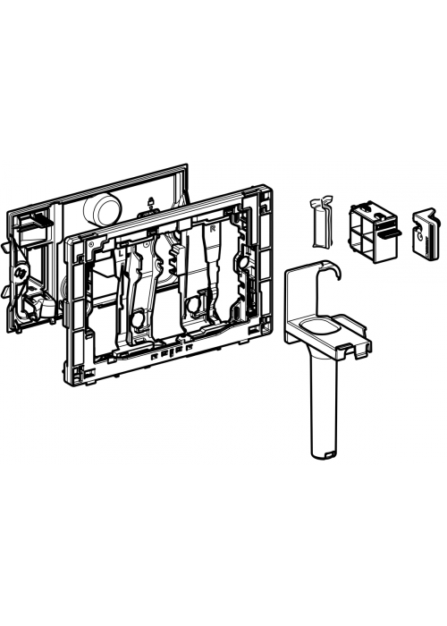 Рамка - вставка для картриджа Geberit DuoFresh, для смывных бачков скрытого монтажа Sigma 12 см: сер