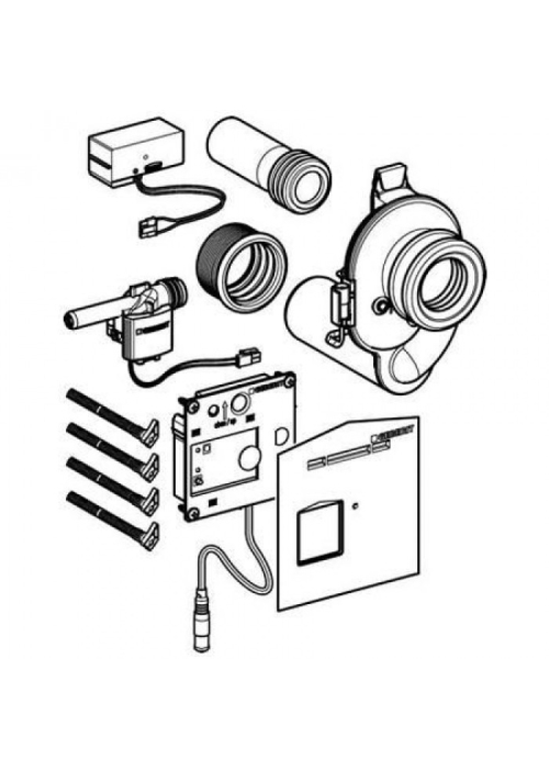 Geberit HyTronic, комплект привода смыва для писсуара скрытого распознавания 116.010.00.1