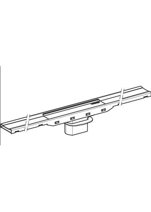 Дренажный канал Geberit CleanLine80, полированный/матовый металл, L30-90см 154.440.39.1