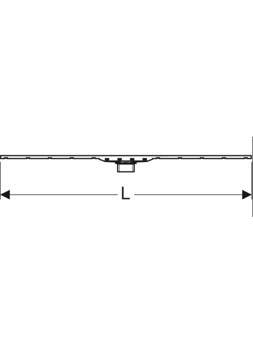 Дренажный канал Geberit CleanLine80, полированный/матовый металл, L30-90см 154.440.39.1