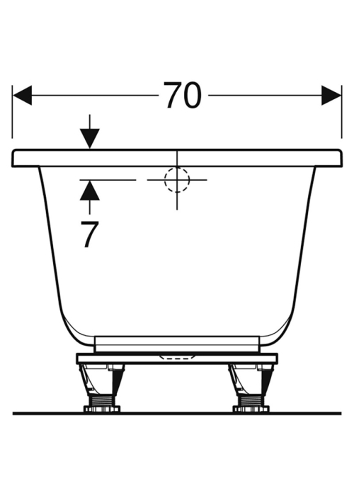 Ванна акрилова Geberit SELNOVA SQUARE 150х70 + ніжки 554.381.01.1
