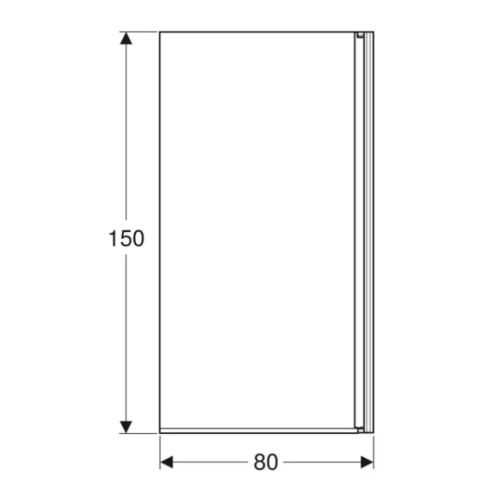 Шторка для ванни Geberit Geo 800x1500 хром/прозоре скло 560.118.00.2