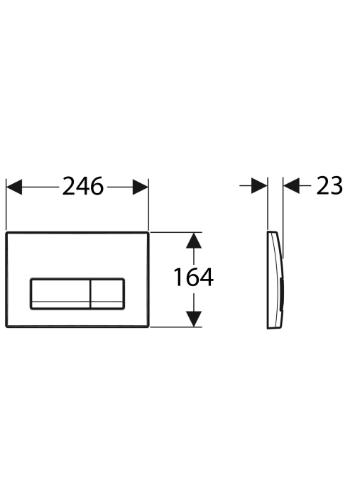 Кнопка смыва Geberit DELTA 50, пластик, белая (115.119.11.1)