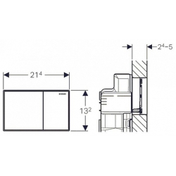 Кнопка змиву Geberit Sigma 60, скло чорне 115.640.SJ.1