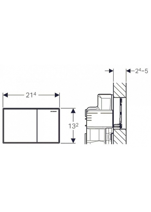 Кнопка змиву Geberit Sigma 60, скло чорне 115.640.SJ.1