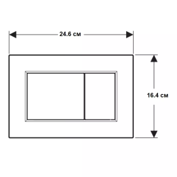 Кнопка змиву Geberit Sigma01 square 115.660.JQ.1 хром матовий