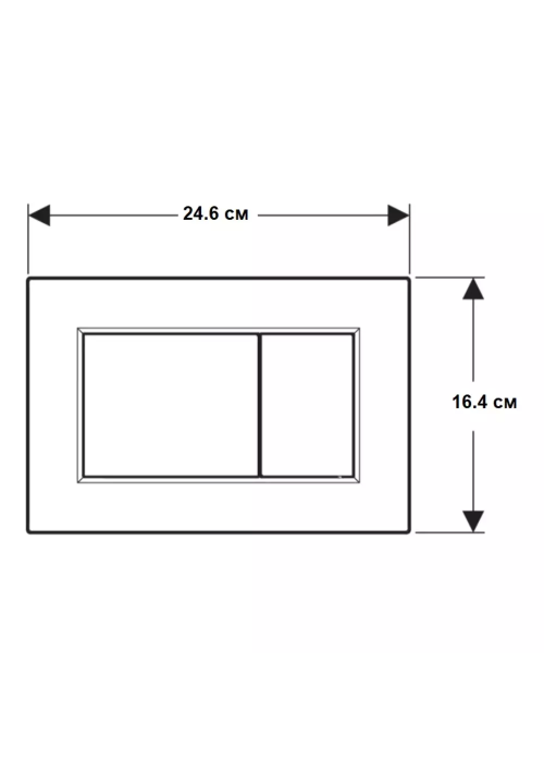 Кнопка змиву Geberit Sigma01 square 115.660.DW.1 чорний глянець