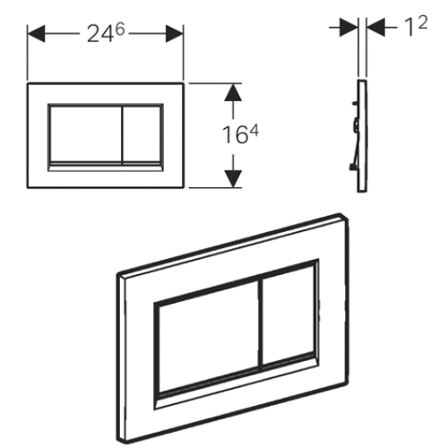 Кнопка змиву Geberit Sigma 30, білий/хром матовий 115.883.KL.1