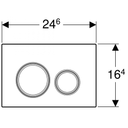 Кнопка змиву Geberit Sigma 21, скло біле 115.884.SI.1