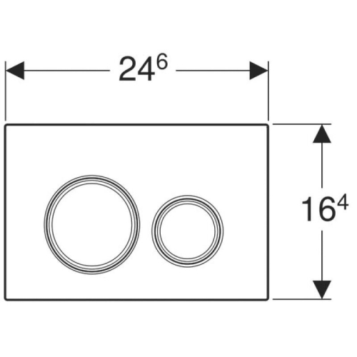 Кнопка змиву Geberit Sigma 21, скло чорне 115.884.SJ.1