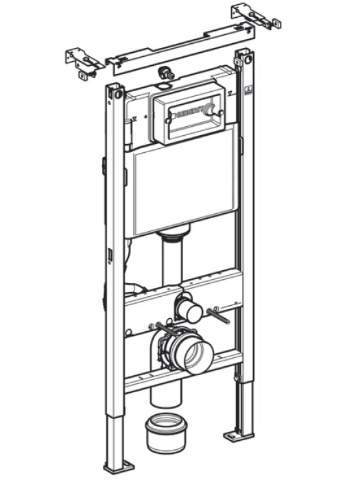 Інсталяційна система Geberit DuofixBasic для унітазу зі змивним бачком Delta 458.103.00.1