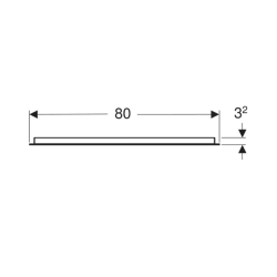 Дзеркало Geberit Option Basic 80x70 cм з LED підсвічуванням 502.807.00.1