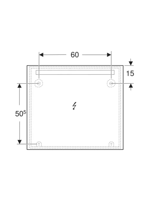 Зеркало Geberit Option Basic 80x70 cм, c LED подсветкой 502.807.00.1