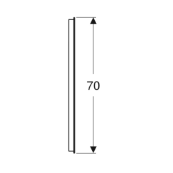 Дзеркало Geberit Option Basic 80x70 cм з LED підсвічуванням 502.807.00.1