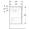 Тумба підвісна GEBERIT Selnova Square з раковиною 80 см біла глянсова 501.240.00.1