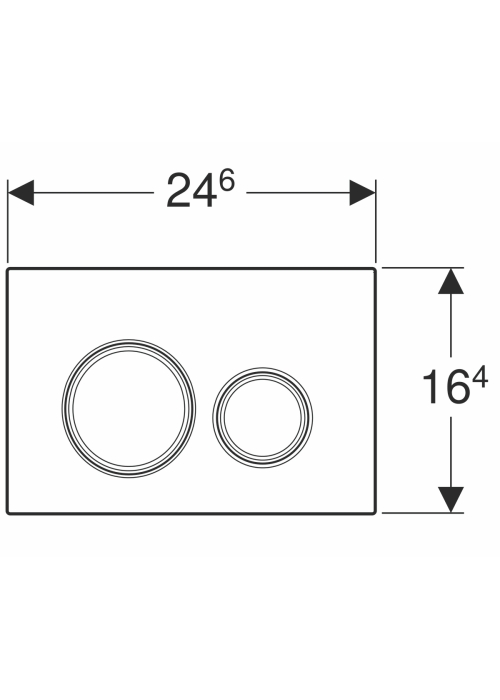 Кнопка змиву Geberit SIGMA 21 подвійне змив: для індивідуальної вставки 115.884.00.1