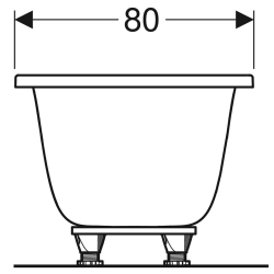 Ванна акриловая Geberit Tawa 180x80 Slim Rim 554.122.01.1