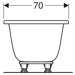 Ванна акрилова Geberit Tawa 170x70 Slim Rim 554.120.01.1