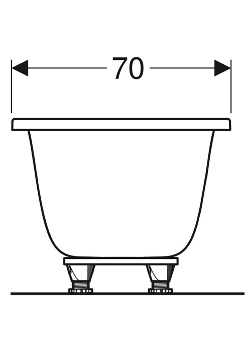 Ванна акрилова Geberit Tawa 170x70 Slim Rim 554.120.01.1