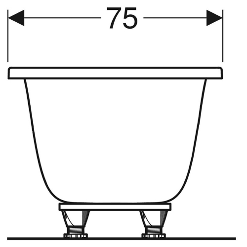 Ванна акрилова Geberit Tawa 170x75 Slim Rim 554.121.01.1