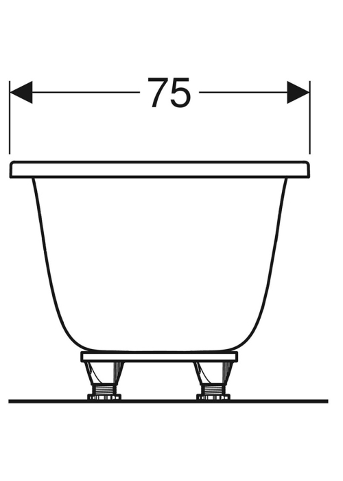 Ванна акрилова Geberit Tawa 170x75 Slim Rim 554.121.01.1