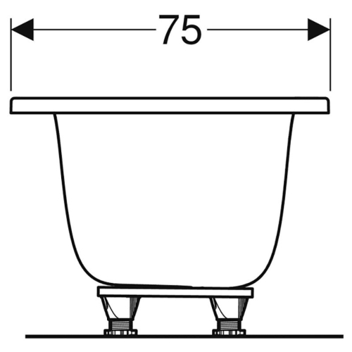 Ванна акрилова Geberit Tawa 170x75 Slim Rim Duo 554.123.01.1